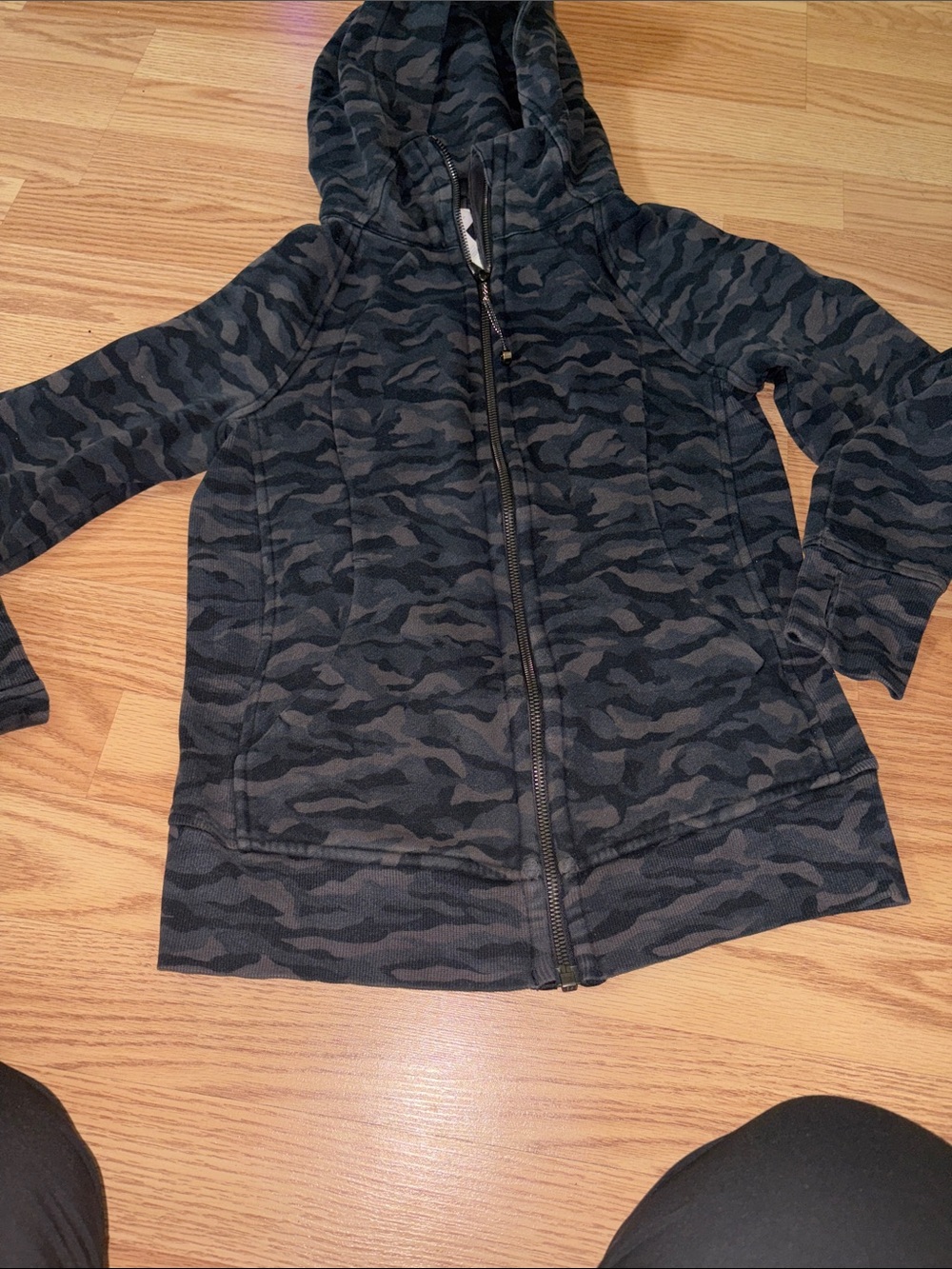 lululemon athletica Black & Charcoal Camouflage Zip Hoodie - Picture 3 of 4